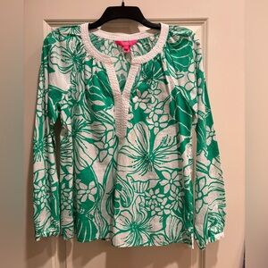 Lilly Pulitzer Caitlin Tunic NWT Spearmint Green Floral Size Small